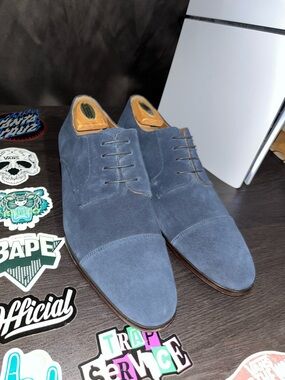 ALDO Men's Blue Suede Dress Shoes